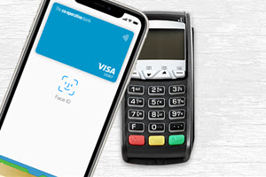 A smart phone displaying a digital wallet payment